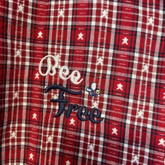 Vintage Pooh Disney Jerry Leigh Gingham Embroidered Button Down Shirt Size 26W/2 - Picture 6 of 10
